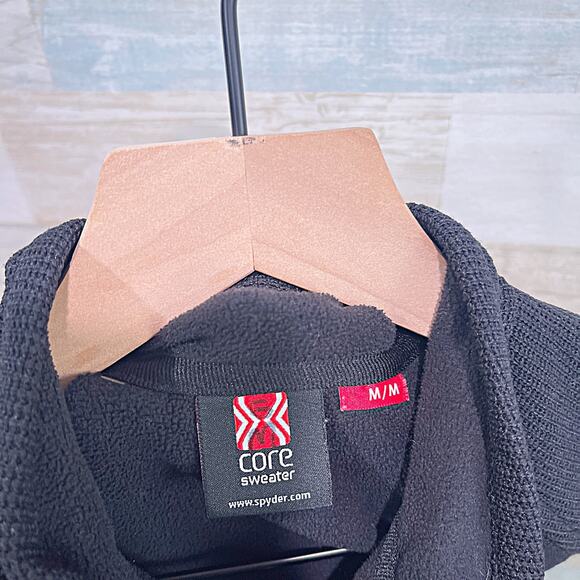 SPYDER 1/4 Zip Performance Fleece Pullover Black Winter Snow Ski Boys Medium - Picture 5 of 6